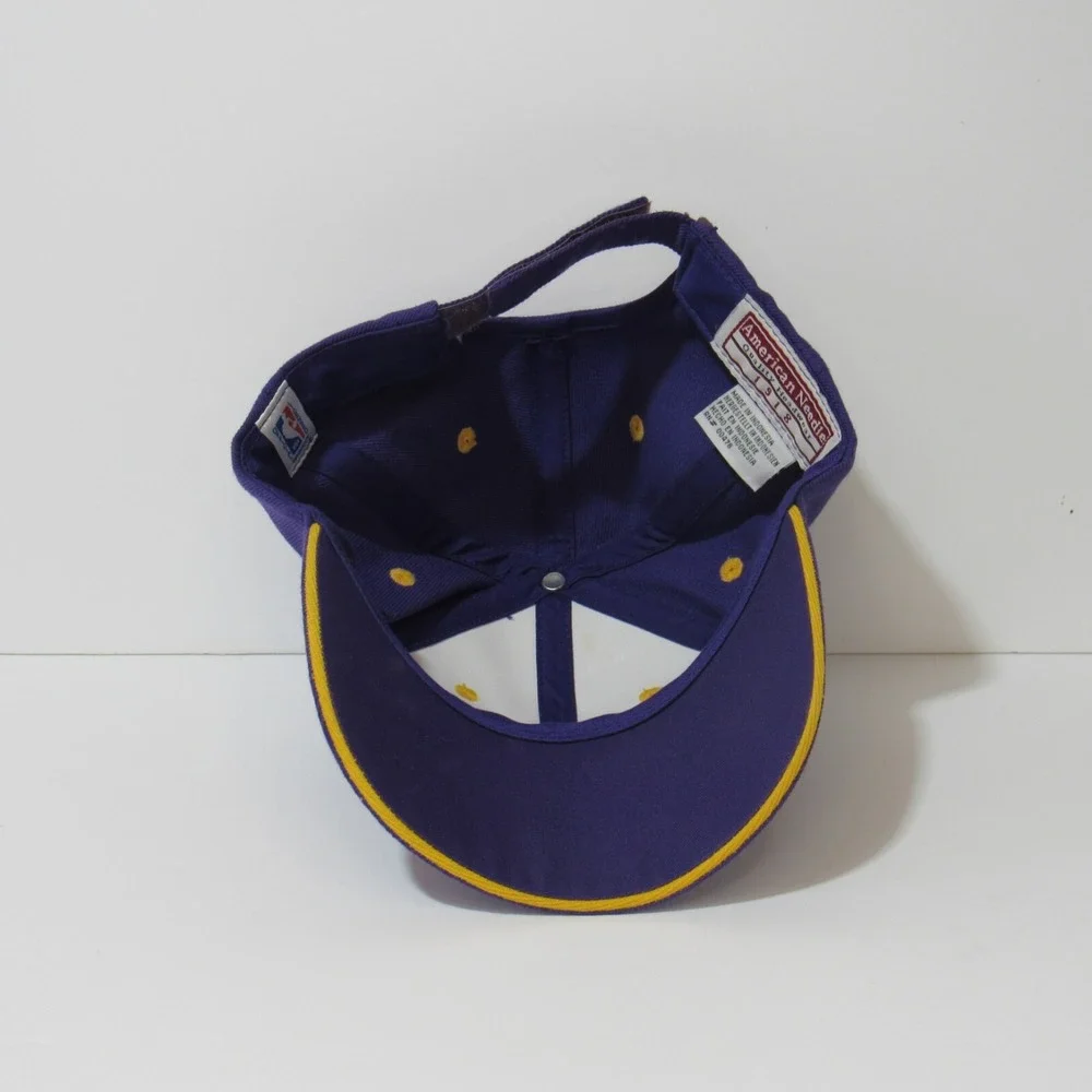 LA Lakers Hat Embroidered Purple Basketball 3D RN#00476 Licensed Cap Hook Loop